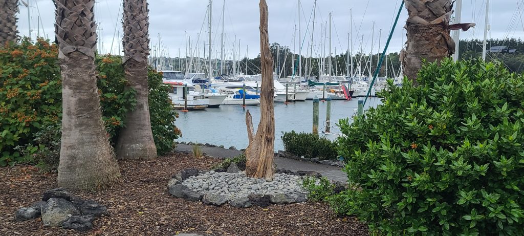 New gardens at the marina